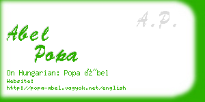 abel popa business card